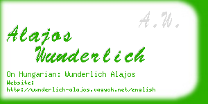 alajos wunderlich business card